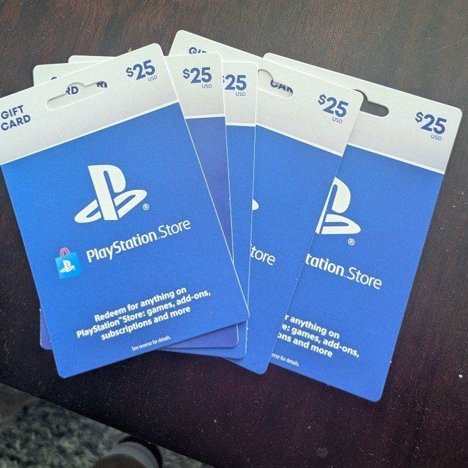 PlayStation Store Gift Cards $25 USD - Lot of 5 ($125)