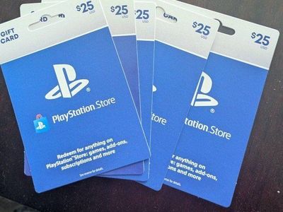 PlayStation Store Gift Cards $25 USD - Lot of 5 ($125)