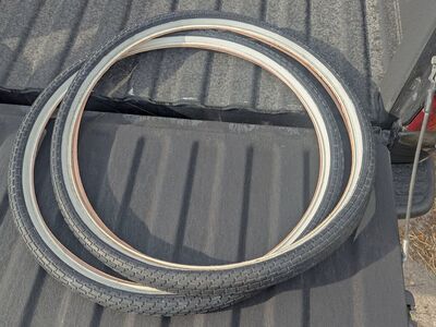 Bike tires pair of white wall 26x2.125/bicycle/lowrider/Schwinn