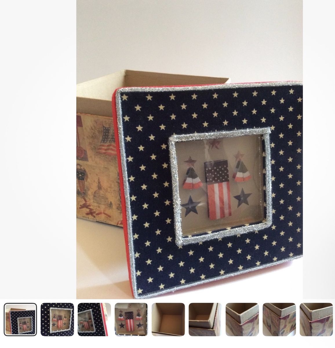 Dillard's 4th Of July Patriotic Independence Day Decorative Christmas Gift Box