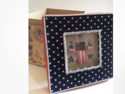 Dillard's 4th Of July Patriotic Independence Day Decorative Christmas Gift Box