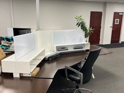 PRICE REDUCED! "Kimball Office" HUM Collection Triple Cubicle Style Desks - Two units available (six total desk spaces)
