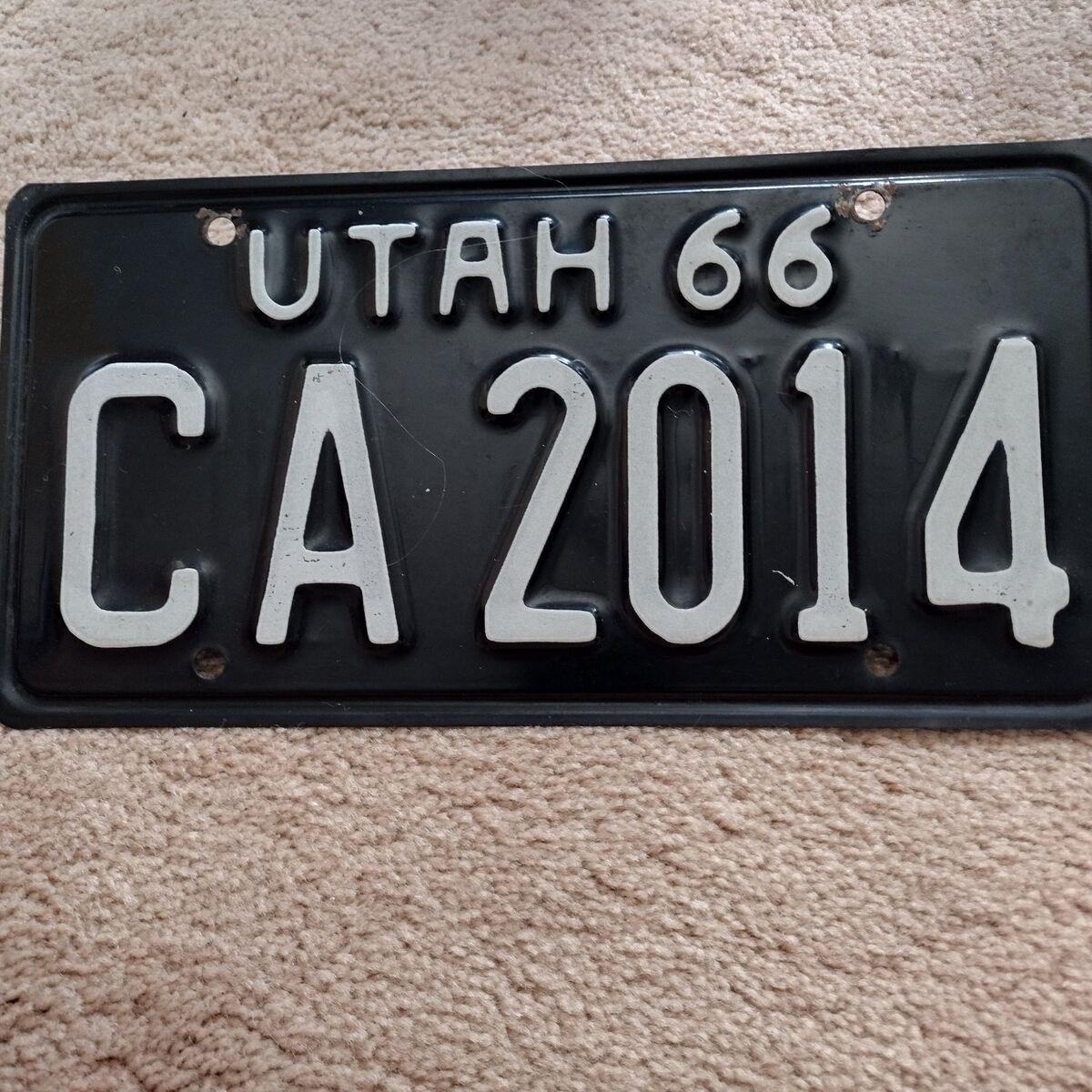 Utah Licence Plate 1966
