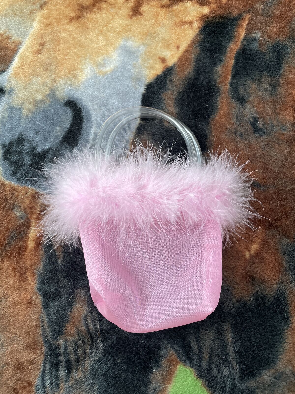 Pink Fluffy Kids Handbag