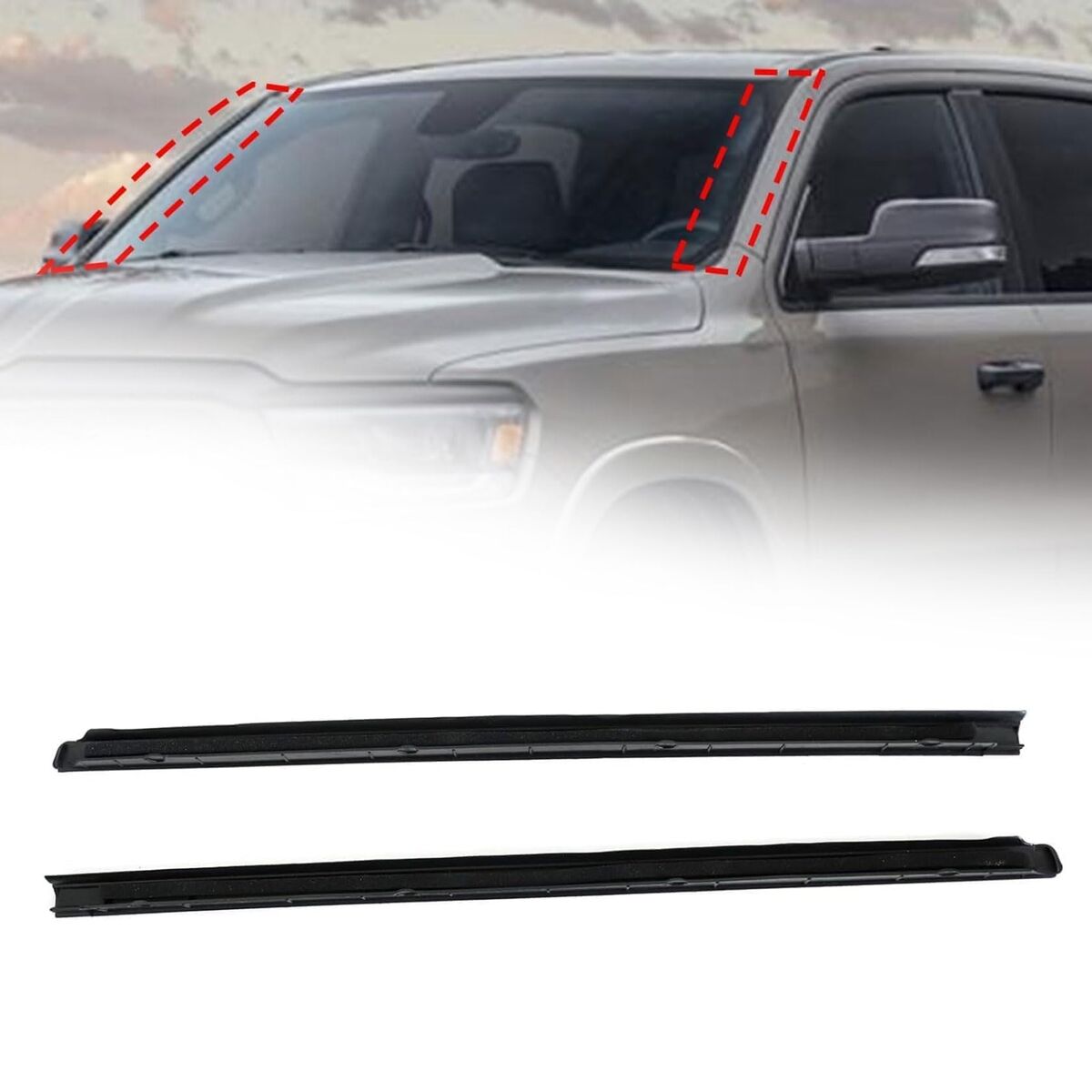 Windshield Molding Strip Dodge Ram 1500 2500 3500 4500 5500 2009-2022