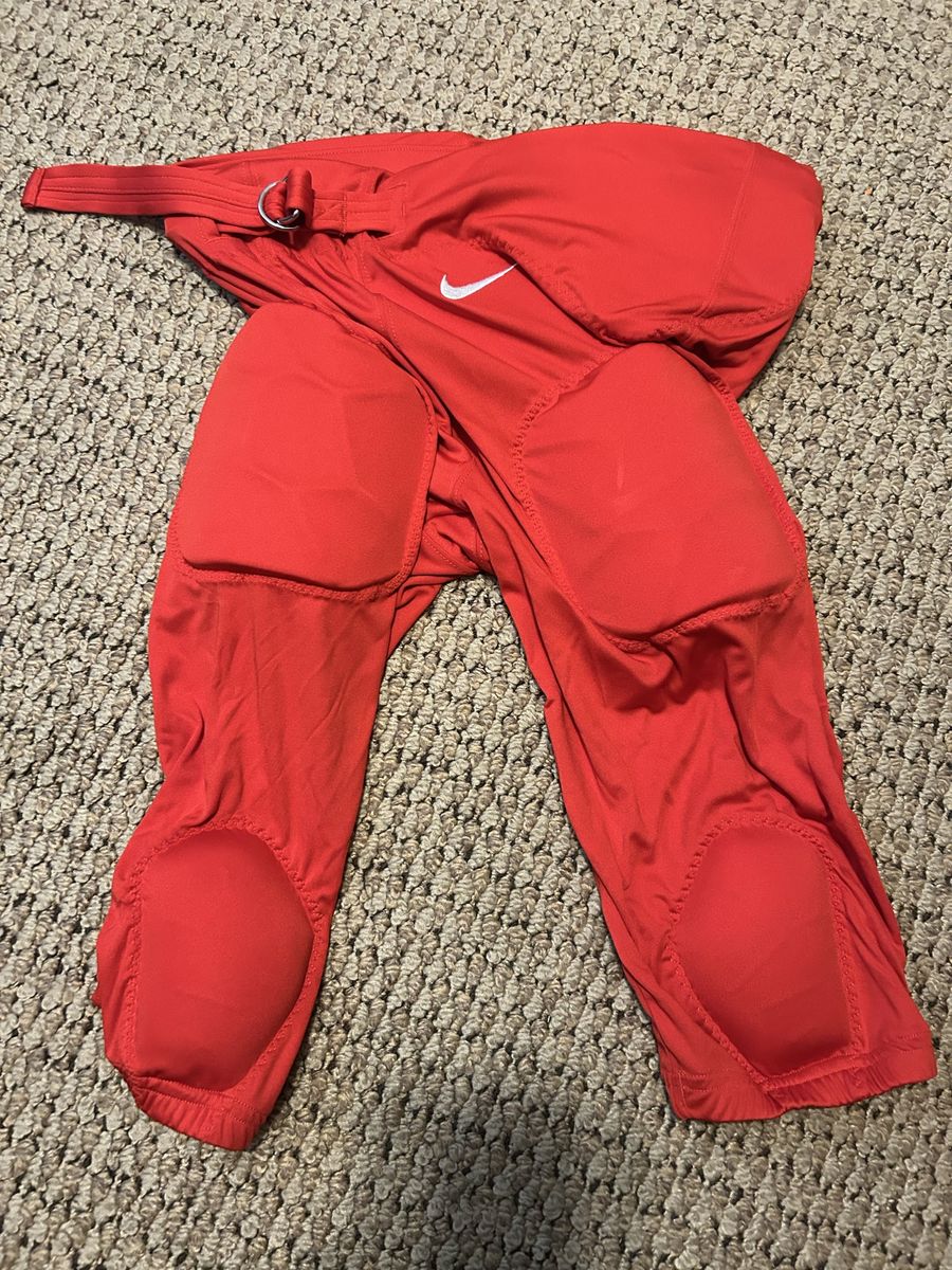 Youth XL Nike Dri-Fit Padded Football Pants Red with Built-in Pads