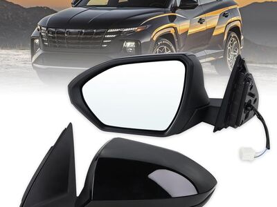 2022-2025 Hyundai Tucson Driver/Left Mirror With Power Glass Manual Folding Black