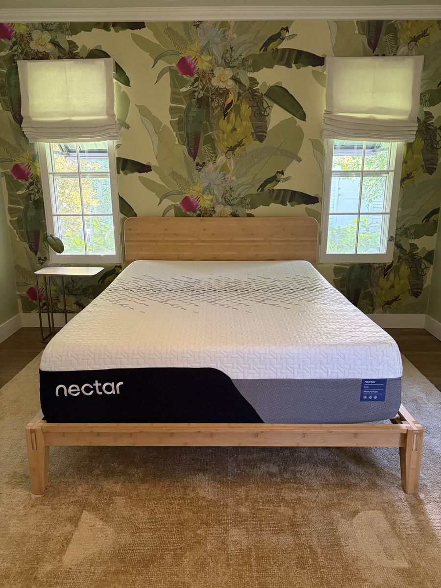 Nectar Luxe Queen Size Memory Foam Mattress & Bamboo Bed Frame - Brand New