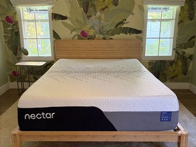 Nectar Luxe Queen Size Memory Foam Mattress & Bamboo Bed Frame - Brand New