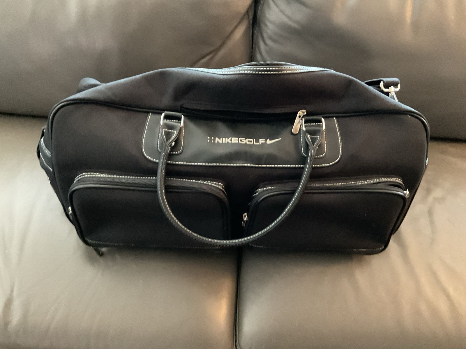 Nike Golf Black Duffle Bag - Gym/Travel Bag with Multiple Pockets