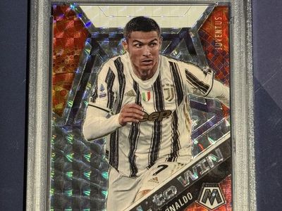 2020 Mosaic Serie A Cristiano Ronaldo Will to Win White Mosaic #12 /25 PSA 10