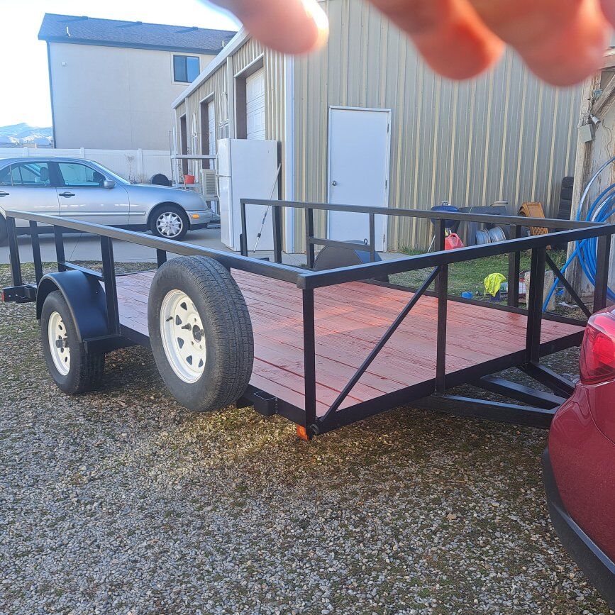 Utility flat bed utv atv trailer