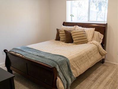 Queen Bed - Brown Frame