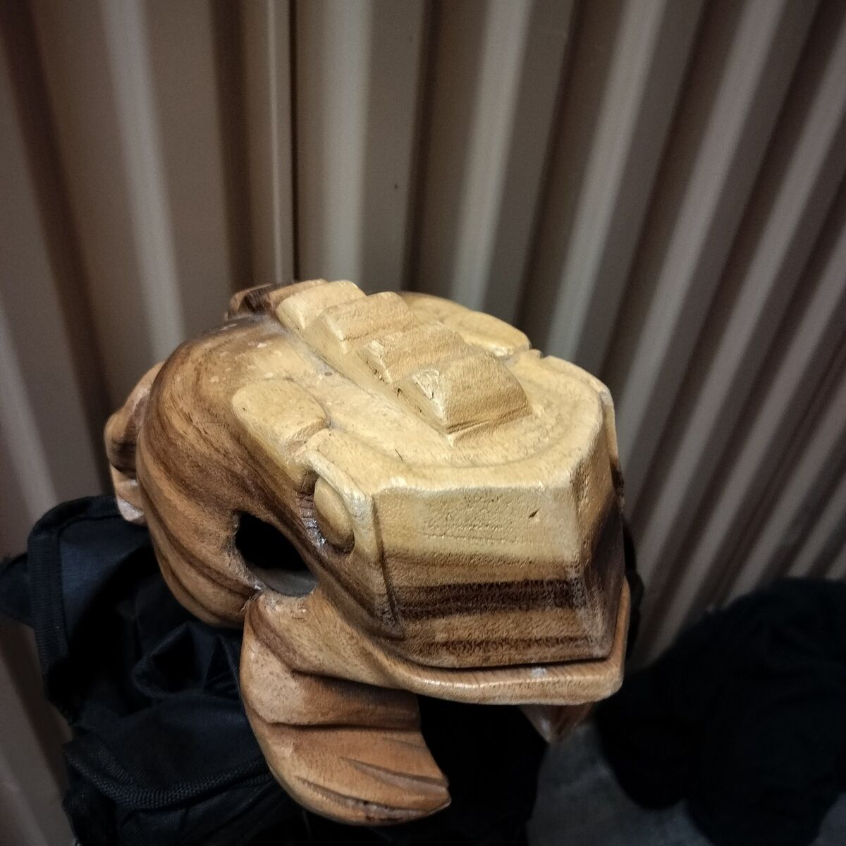 Hand-Carved Wooden Frog
