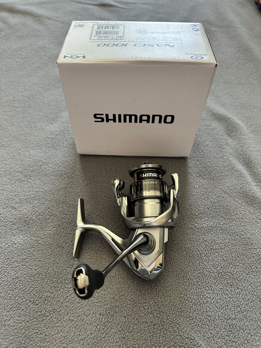 Shimano Nasci 1000 Spinning Fishing Reel - New in Box, 7.2oz, 5:1 Gear Ratio