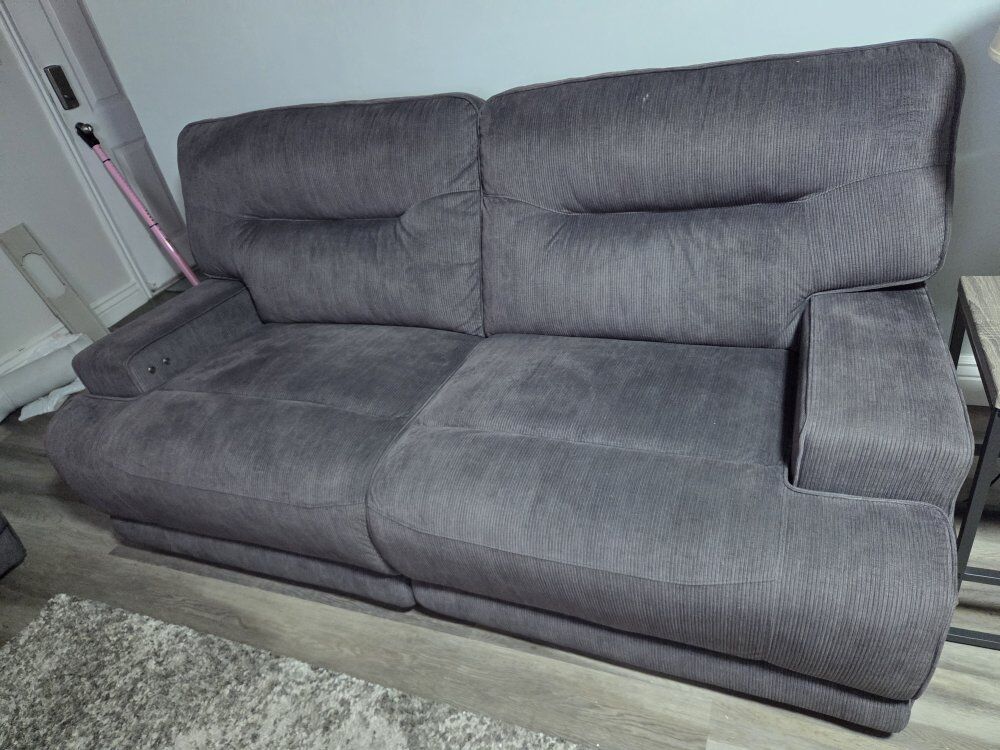 Dark gray recliner set