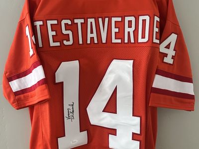 Vinny Testaverde Signed Tampa Bay Buccaneers Creamsicle Jersey – JSA Witness Authenticated