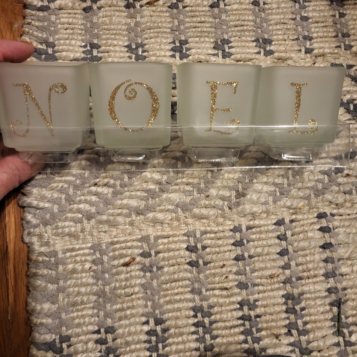NOEL votive candle holder