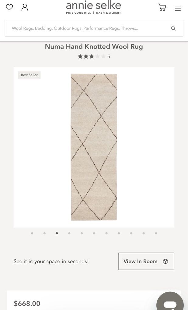 New Dash And Albert Runner 2.5 X 8' Numa Charcoal