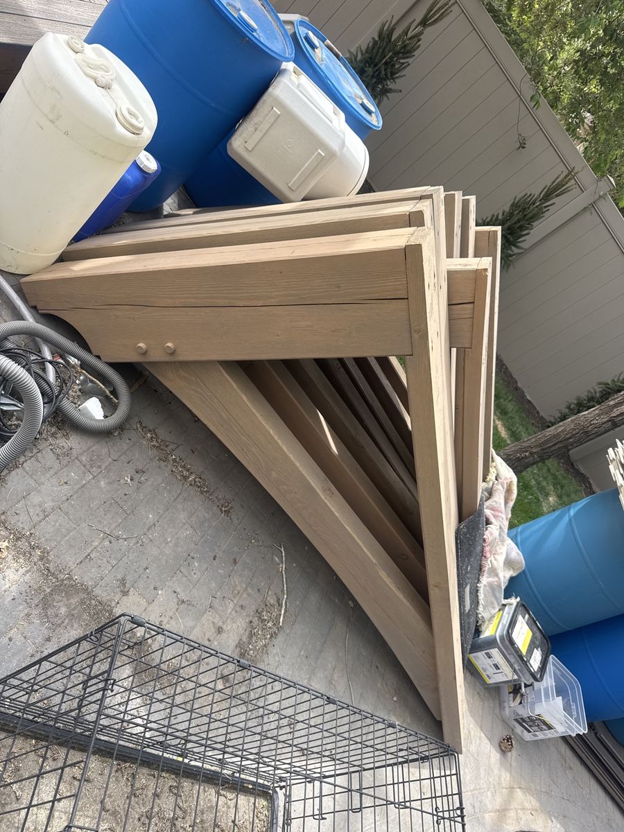 7 Doug Fir Corbels 8”x12" beams  78” high 50” long