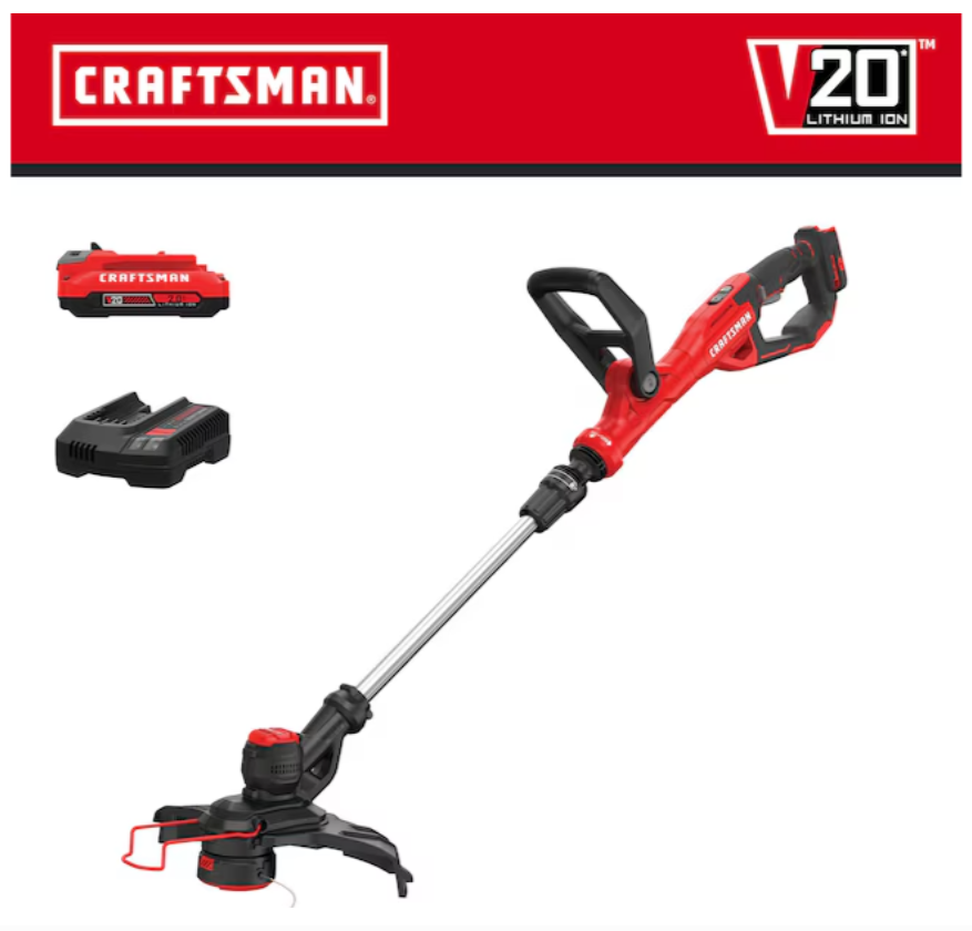 New CRAFTSMAN V20 20-volt max 13.0-in Straight Shaft Battery String Trimmer