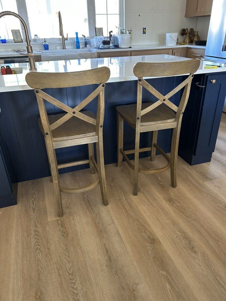 2 X-Back Counter Height Barstools