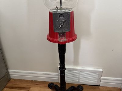 Vintage Red Gumball Machine with Stand - Classic Candy Dispenser