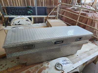 Husky Diamond Plate Aluminum Truck Tool Box - Nissan Frontier