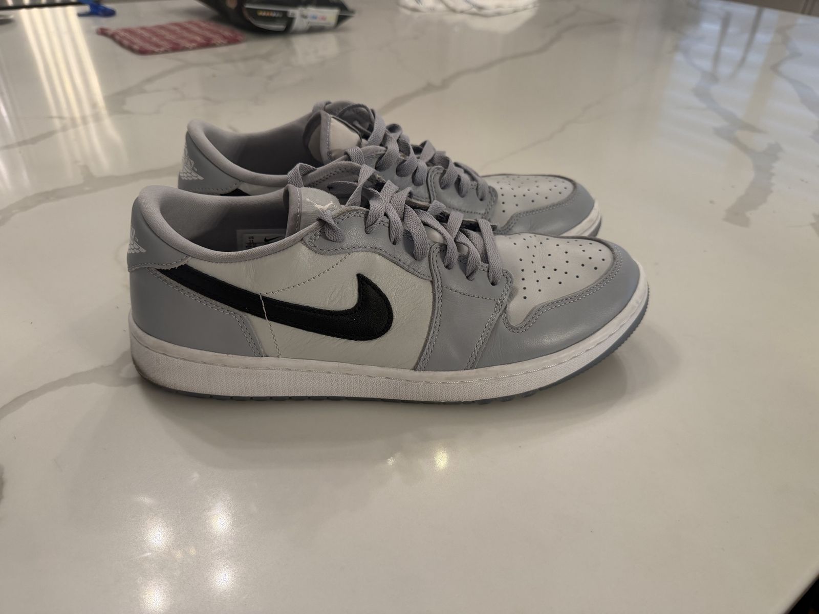 Nike Air Jordan 1 Golf Shoes Grey Wolf Size 11