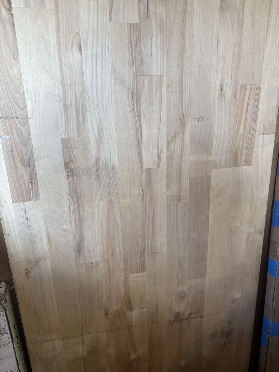 Unfinished Hardwood Butcher Block Countertop / Tabletop 61 x 25