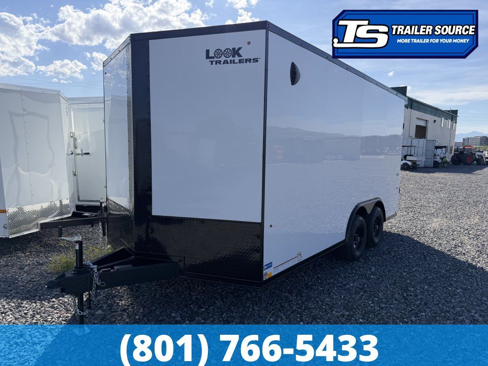 8.5x16 Look ST DLX Enclosed Cargo Trailer - 7'0" Interior - 10K GVWR - .080 PolyCor, Ramp Door, Rear Spoiler w/ Load Lights