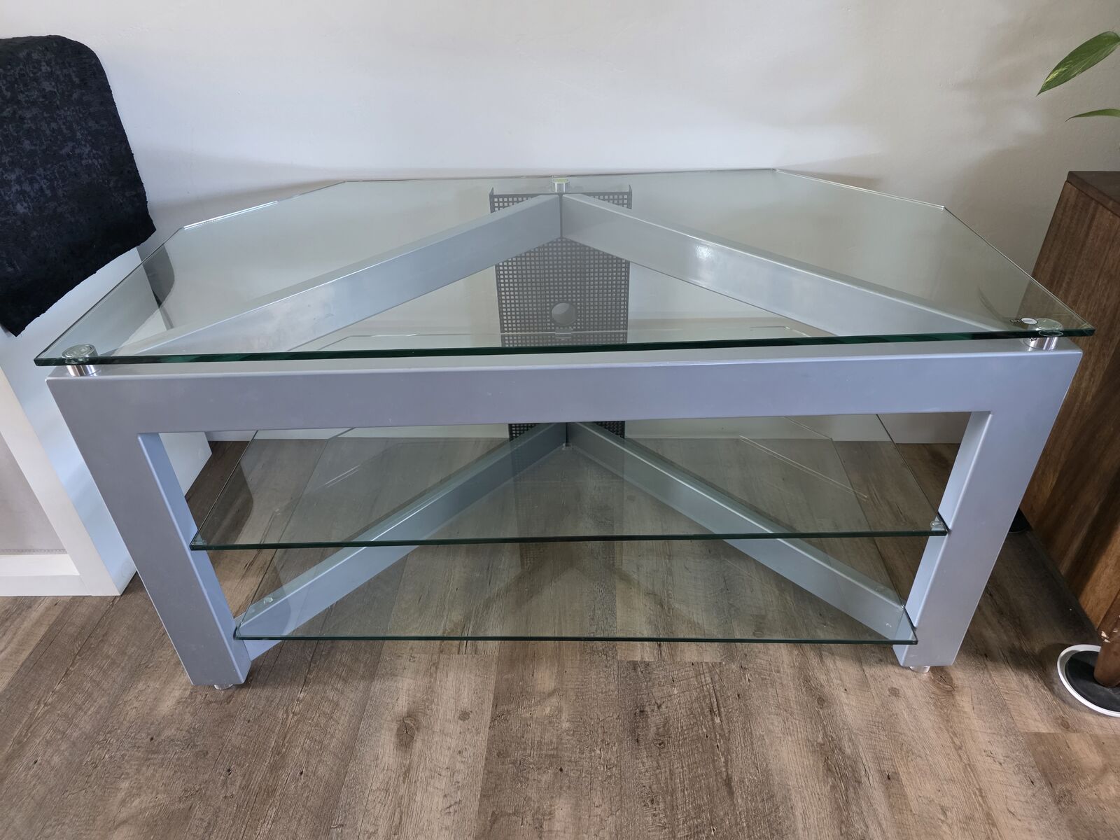 Glass 3 tier TV stand by Omni Mount