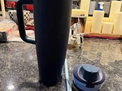 Owala 40oz Tumbler with Handle and Straw - Navy blue Stainless Steel Insulated Water Bottle