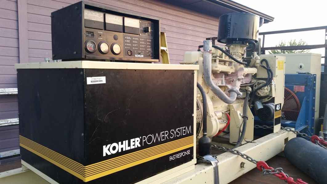 KOHLER 45KW 3 phase Generator NATURAL GAS or Propane ONLY 300 HOURS!!