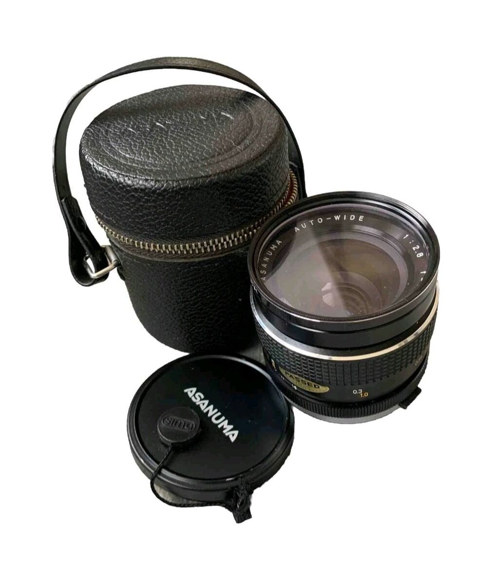 Vtg Asanuma Auto-Wide F2.8 28mm No. 121590 Lens -