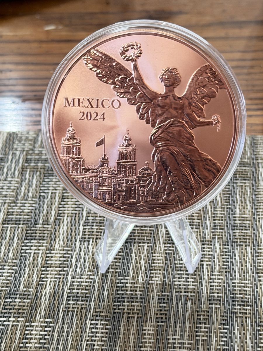 2024 5 oz. AVDP .999 Fine Copper Reverse Proof “LIBERTAD” Round IN CAPSULE