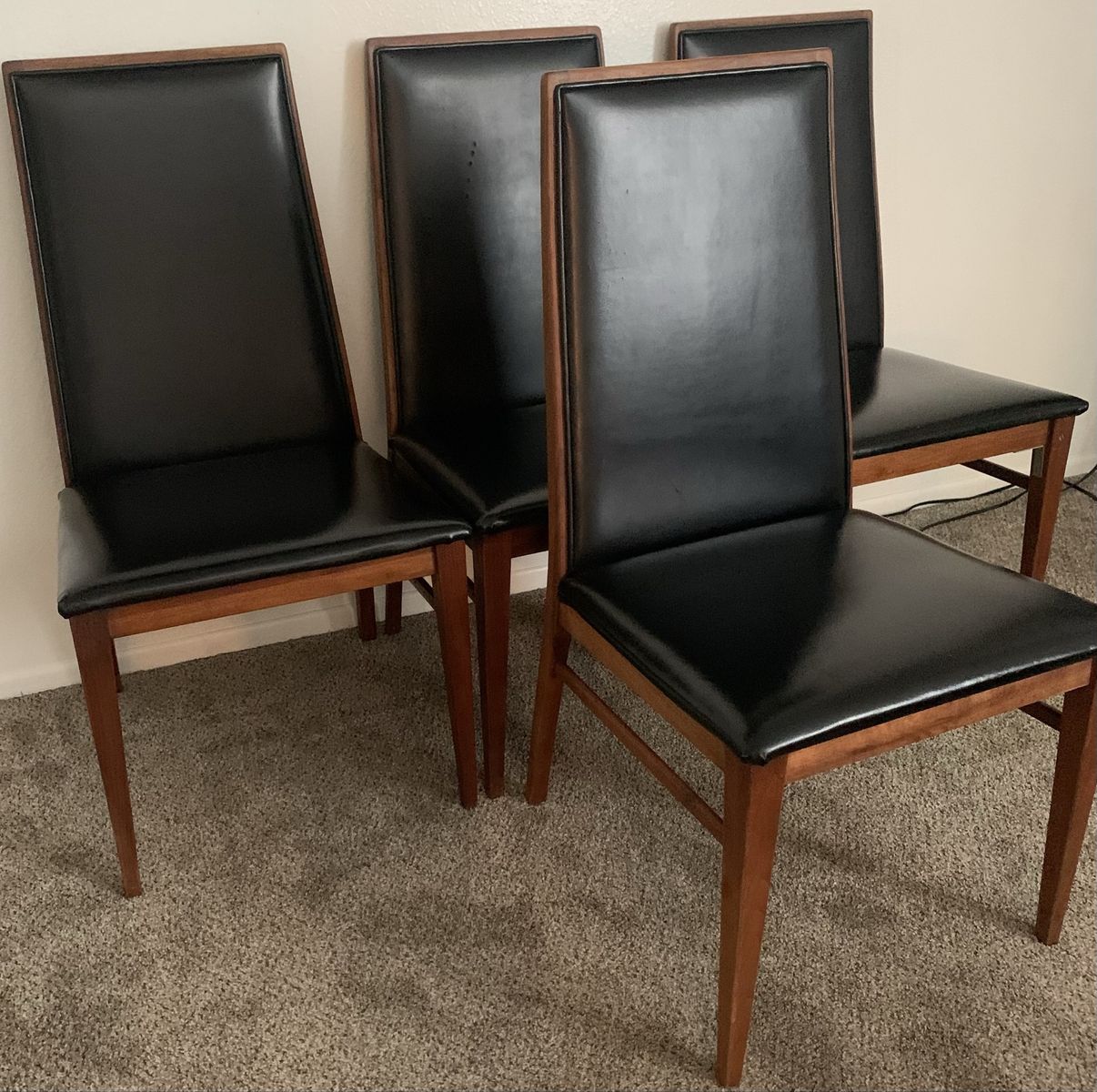 Vintage Set of 4 Dillingham Mid-Century Modern Dining Chairs