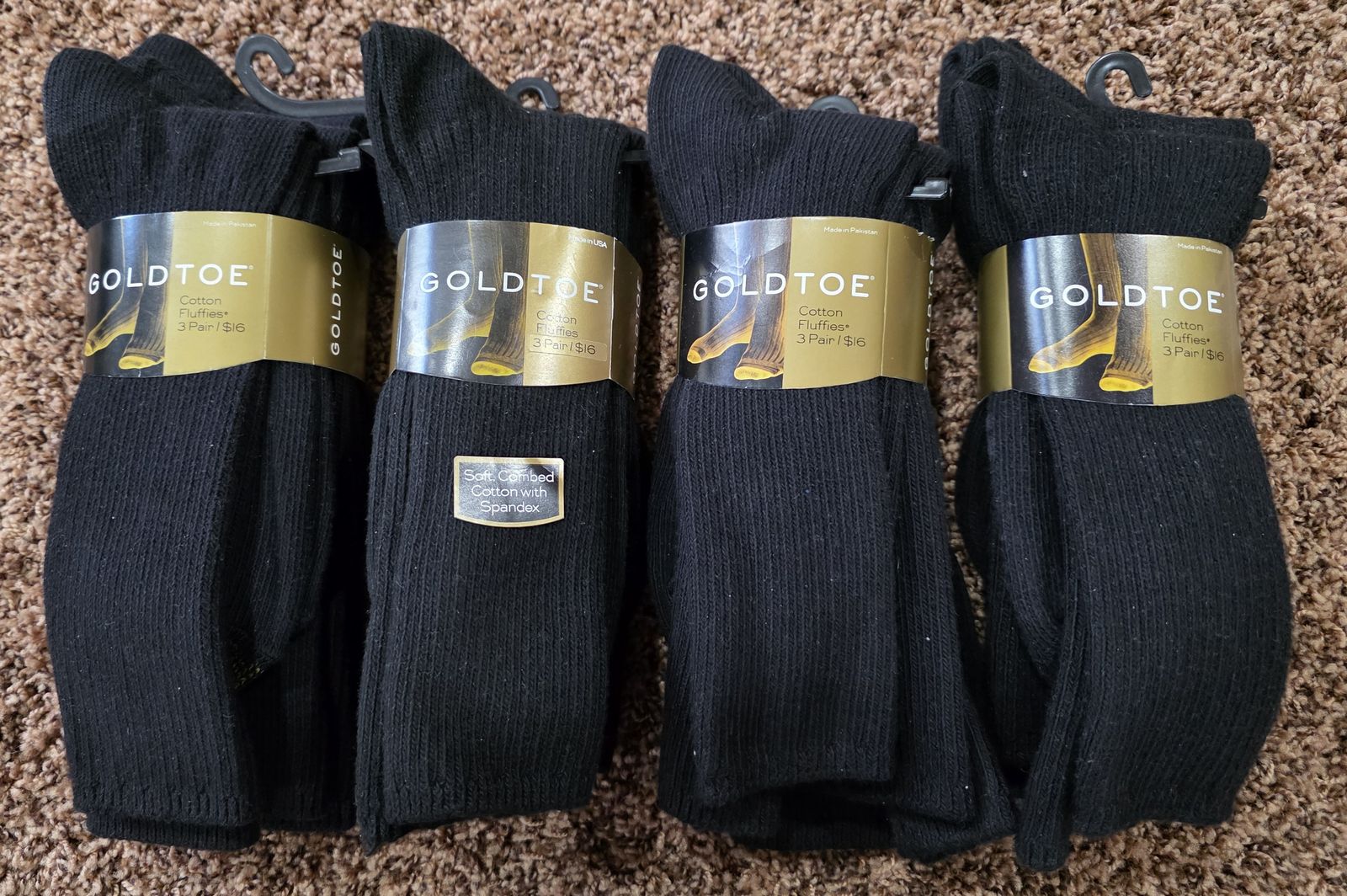 Goldtoe Cotton Fluffies Socks - 4 Packs
