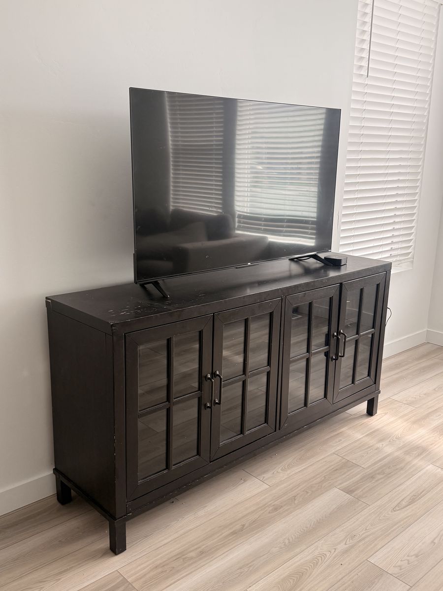 TV Stand / Black Wood Sideboard