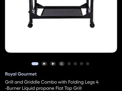 Roal Gourmet Grill and Griddle Combo 4-Burner Liquid Propane Flat Top Griddle