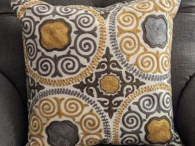 Pottery Barn Embroidered Pillow Cover