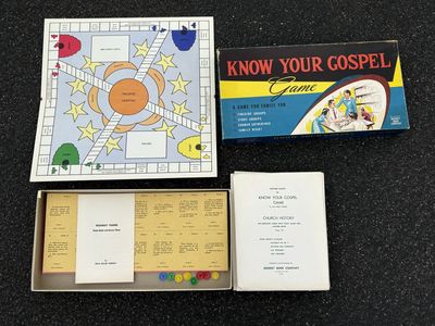 Vintage 1960 Know Your Gospel Mormon board game Mid Century LDS