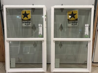 $111 LESS THAN LOWE'S! BRAND NEW (SET OF 2) 36"X60" Pella Thermastar Single-Hung Vinyl Windows