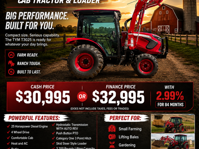 TYM T3025CH CAB TRACTOR & LOADER
