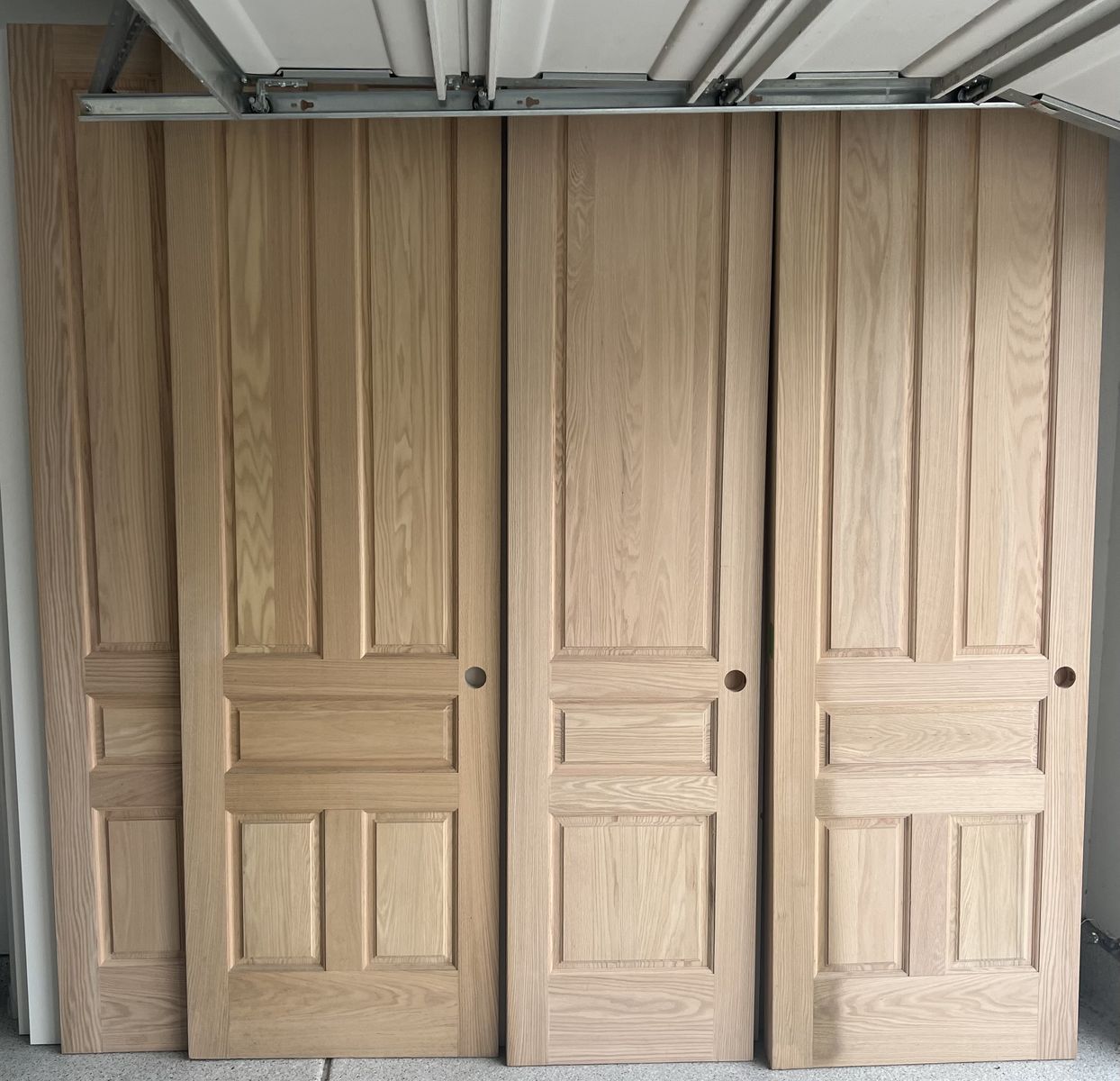 Red oak door slabs