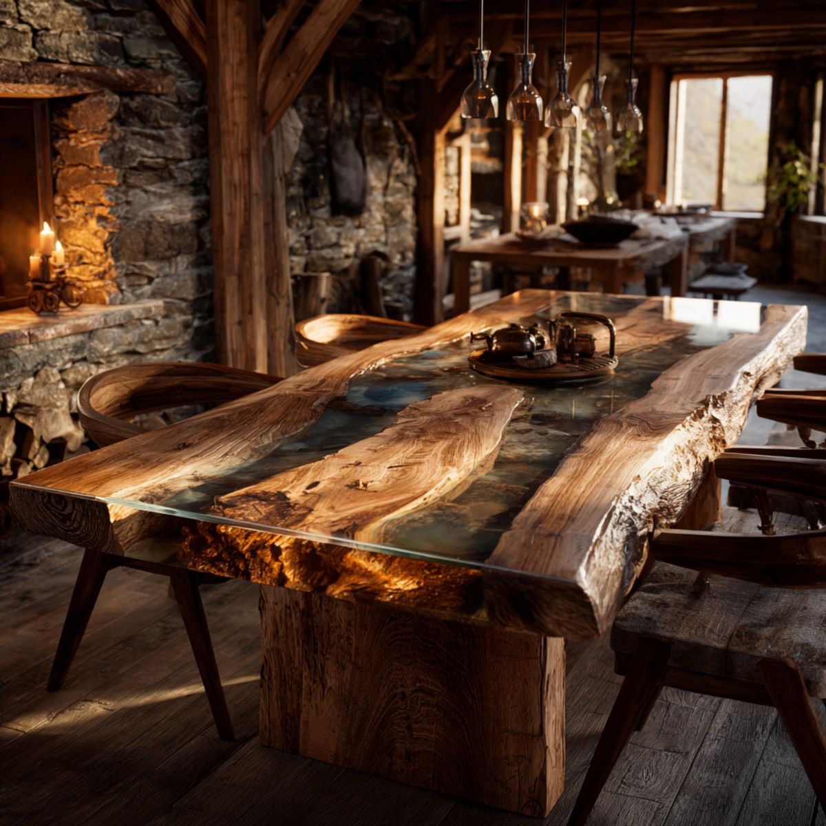 Unique Epoxy Table, 102”x45” ...