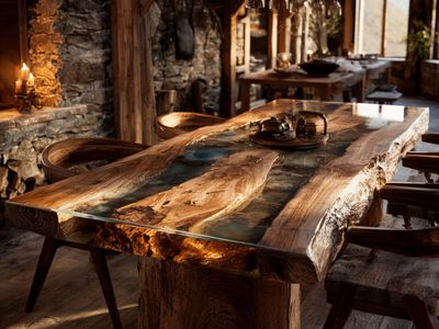 Unique Epoxy Table, 102”x45” ...