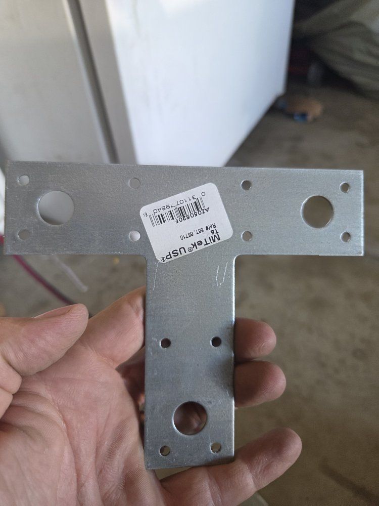 MiTek USP BGST10 T-Strap Galvanized Steel Joist Tie Plate Connector for Wood Framing