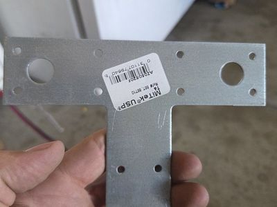 MiTek USP BGST10 T-Strap Galvanized Steel Joist Tie Plate Connector for Wood Framing