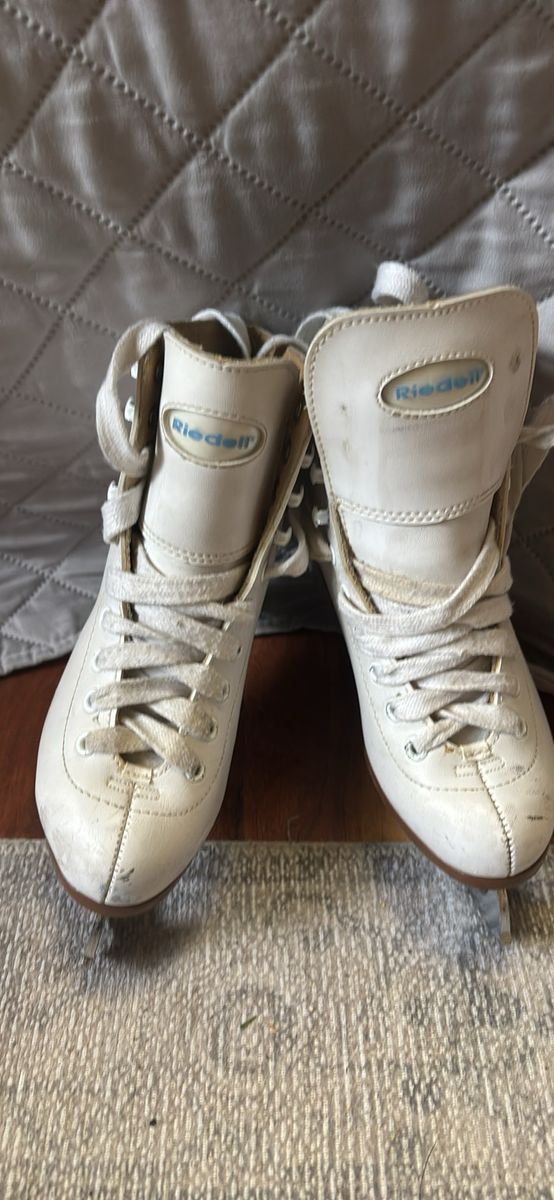 Riedell White Ice Skates Used